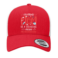 Proud Mom Of A Freaking Awesome Private Duty Mothers Day T Shirt Yupoong Trucker Cap | Artistshot