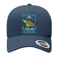 This Girl Runs On Jesus And Turtles Cute Sea Turtle Quote Yupoong Trucker Cap | Artistshot