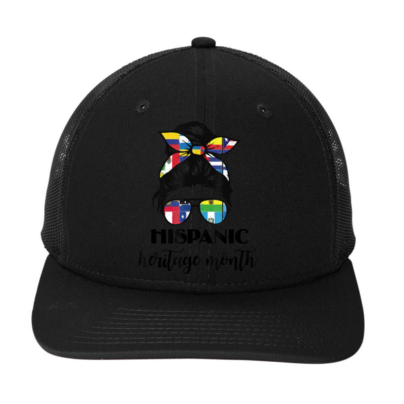 Latin American Flags Hispanic Heritage Month Messy Hair Bun T Shirt Snapback Trucker Cap by cm-arts | Artistshot