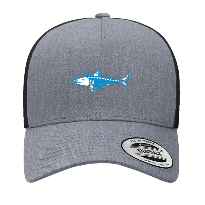 Thunderbolt Blue Shark Illustration Yupoong Trucker Cap by RAPart | Artistshot