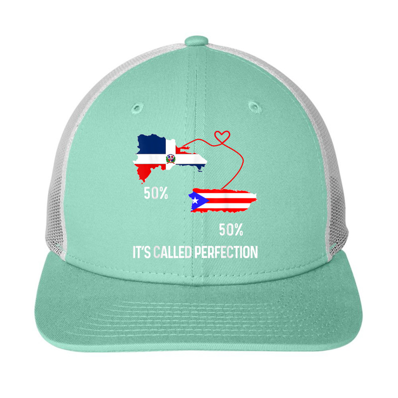 Half Puerto Rican Half Dominican Flag Map Combined Pr Rd T Shirt Snapback Trucker Cap by cm-arts | Artistshot