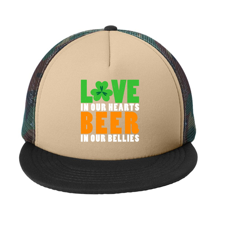 St Patricks Day Party Love In Our Hearts Beer In Our Bellies Foam Snapback Hat | Artistshot