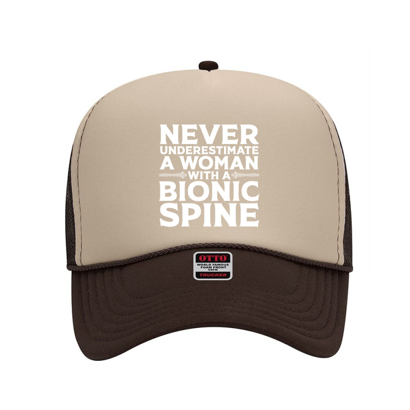 Funny Bionic Spine Surgery Recovery Gift Back Spinal Fusion Long Sleev Foam Trucker Hat by cm-arts | Artistshot