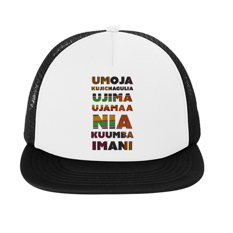 Kwanzaa Principles Kente Foam Snapback hat by saterseim | Artistshot