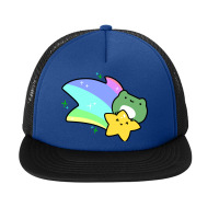 Rainbow Shooting Star Frog Foam Snapback Hat | Artistshot