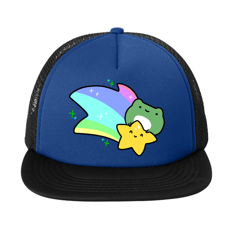 Rainbow Shooting Star Frog Foam Snapback Hat | Artistshot