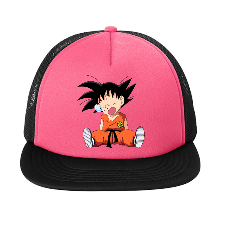 Sleeping Little Goku Foam Snapback hat by Santika | Artistshot