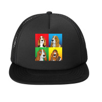 Basset Hound Dog Faces Happy Mother Father Mommy Daddy T Shirt Foam Snapback Hat | Artistshot