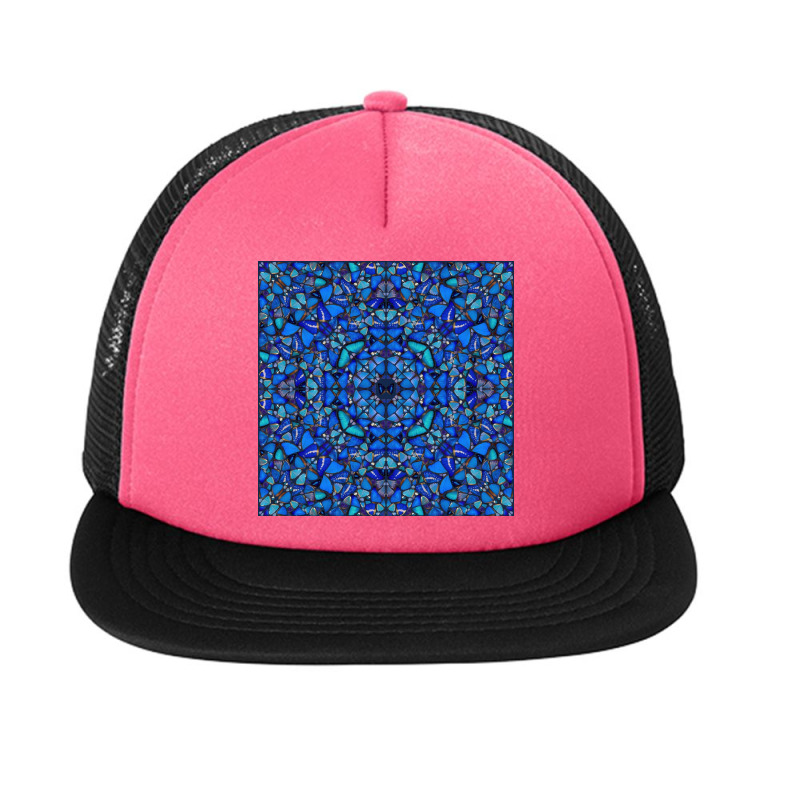 Blue Butterfly Foam Snapback Hat | Artistshot