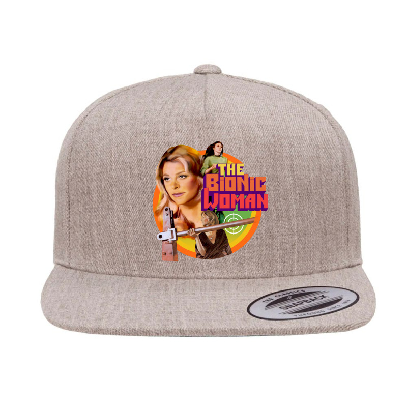 Bionic Woman 5 panel snapback cap by curutputihgot | Artistshot