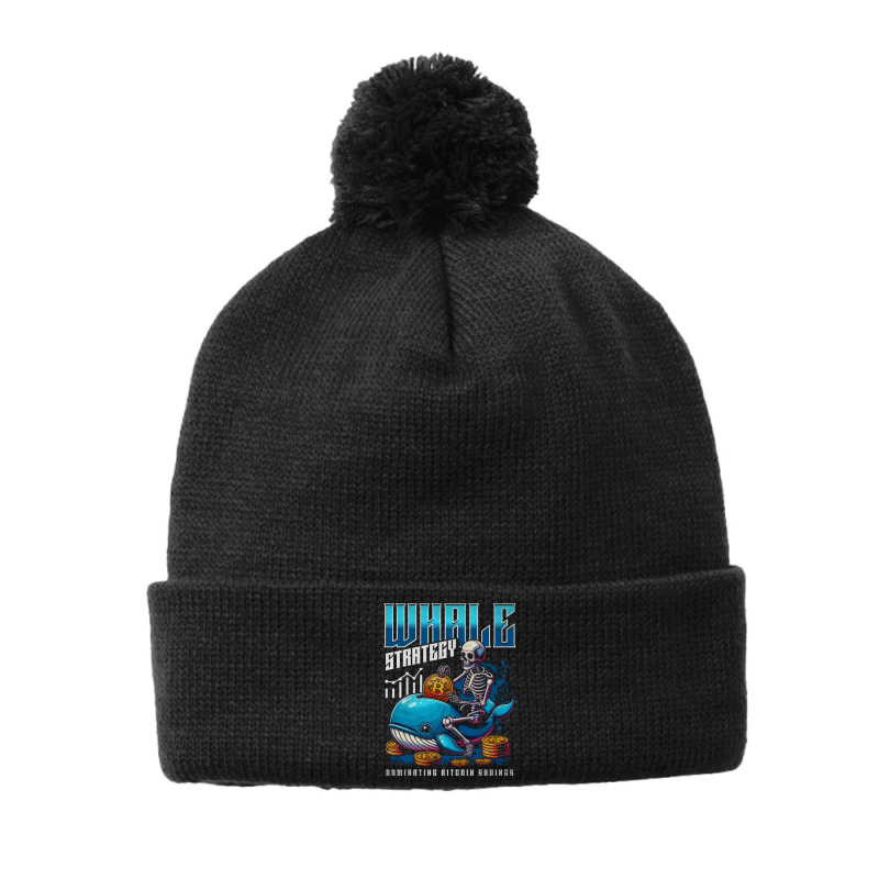 Whale Strategy Dominating Bitcoin Pom Pom Beanie by New Nice Shirt | Artistshot