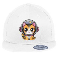 Space Cat Flat Bill Snapback Cap | Artistshot