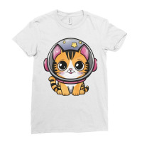 Space Cat Ladies Fitted T-shirt | Artistshot