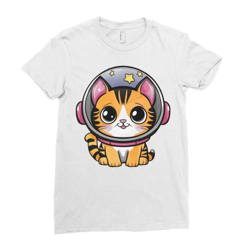 Space Cat Ladies Fitted T-Shirt by Jonybravo2000 | Artistshot