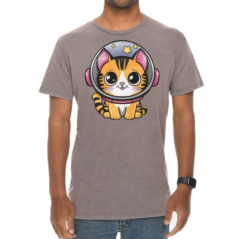 Space Cat Vintage T-Shirt by Jonybravo2000 | Artistshot