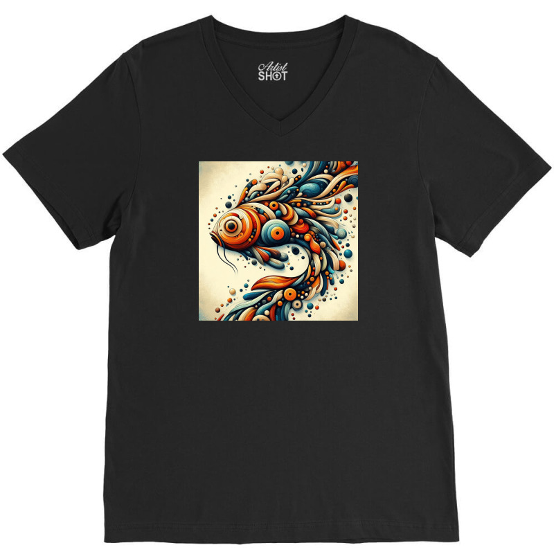 Koi Fish4 V-Neck Tee by Abgan | Artistshot