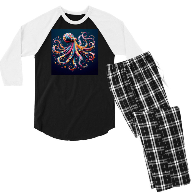 Octopus 2 Men's 3/4 Sleeve Pajama Set | Artistshot