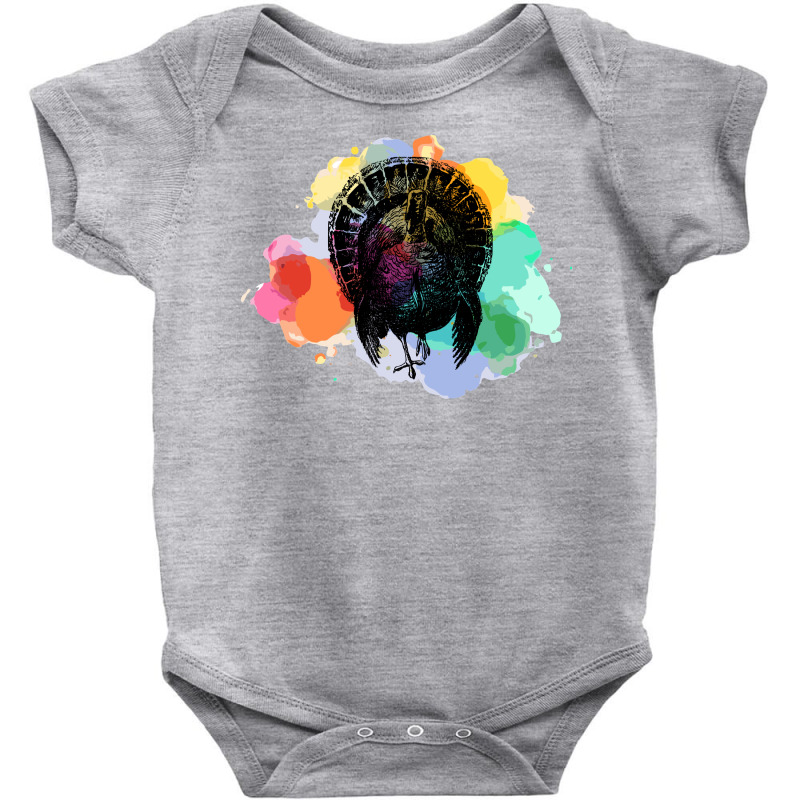 Vintage Turkey Baby Bodysuit by HRC Design | Artistshot