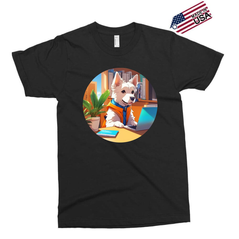 Dog Busy At The Computer Exclusive T-shirt | Artistshot