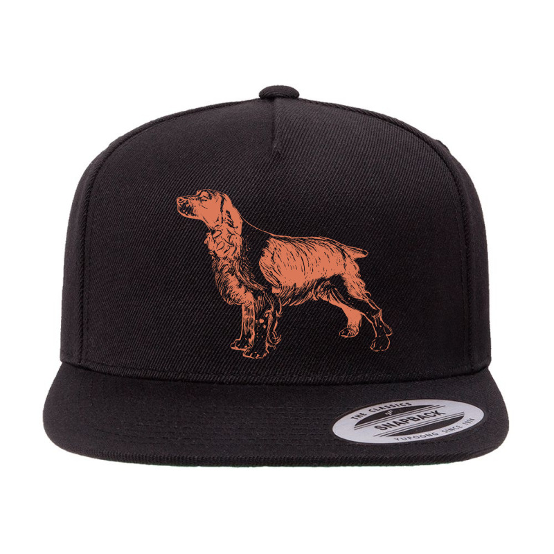 Spaniel Dog 5 panel snapback cap by HRC Design | Artistshot