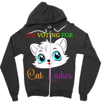 Cat Ladies For Kamala Harris Zipper Hoodie | Artistshot