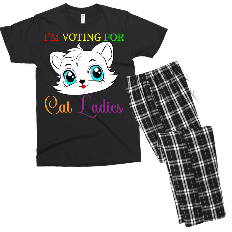 Cat Ladies For Kamala Harris Men's T-shirt Pajama Set | Artistshot