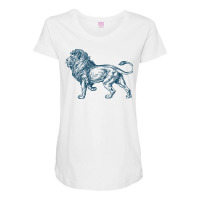 Vintage Lion Maternity Scoop Neck T-shirt | Artistshot