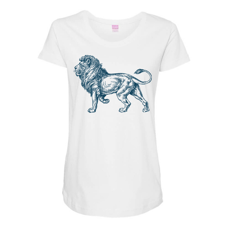 Vintage Lion Maternity Scoop Neck T-shirt by HRC Design | Artistshot