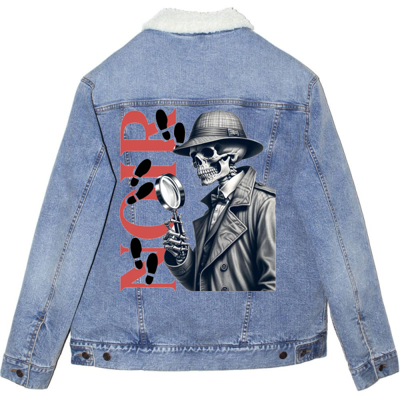 Detective Graphic Unisex Sherpa-Lined Denim Jacket by New Nice Shirt | Artistshot