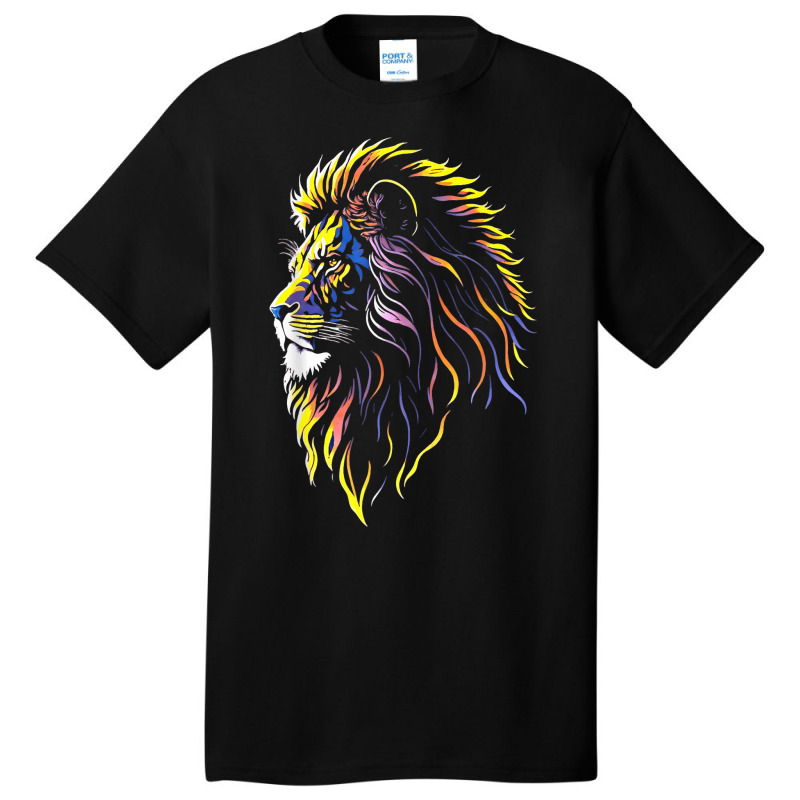 Awesome Majestic Lion Head Jungle Basic T-shirt by llaphong | Artistshot