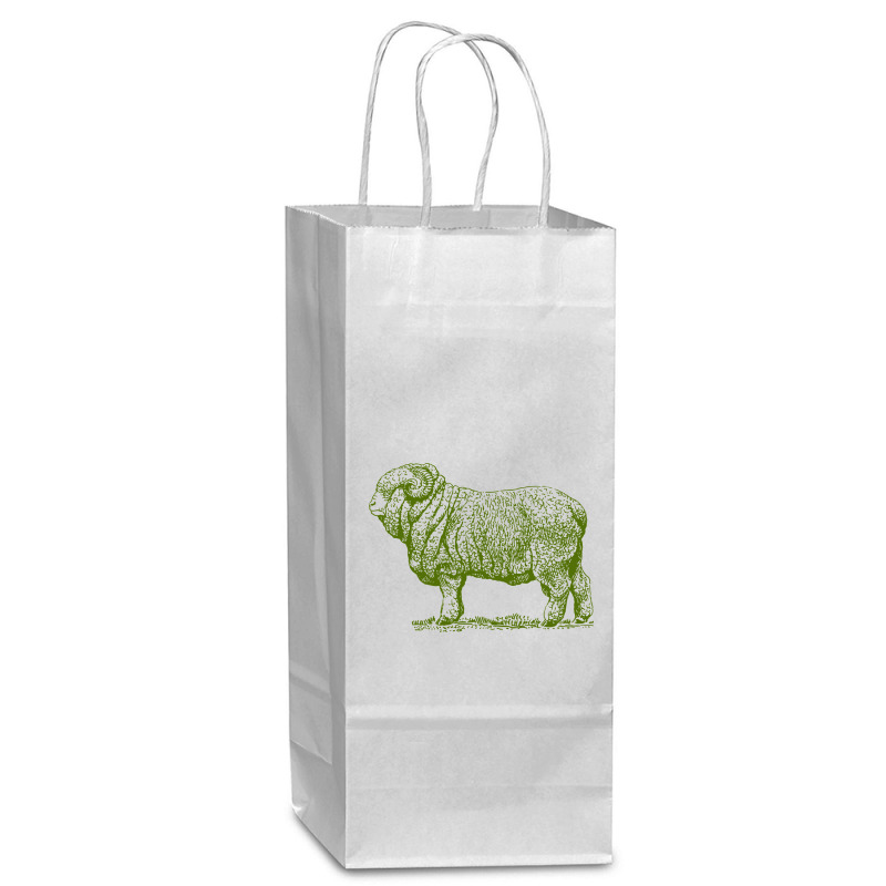 Merino Ram Wine Paper Bag - 5 1/2 X 3 1/4 X 13 | Artistshot