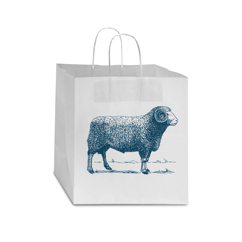 Vintage Ram Star Paper Bag - 13 X 7 X 13 | Artistshot