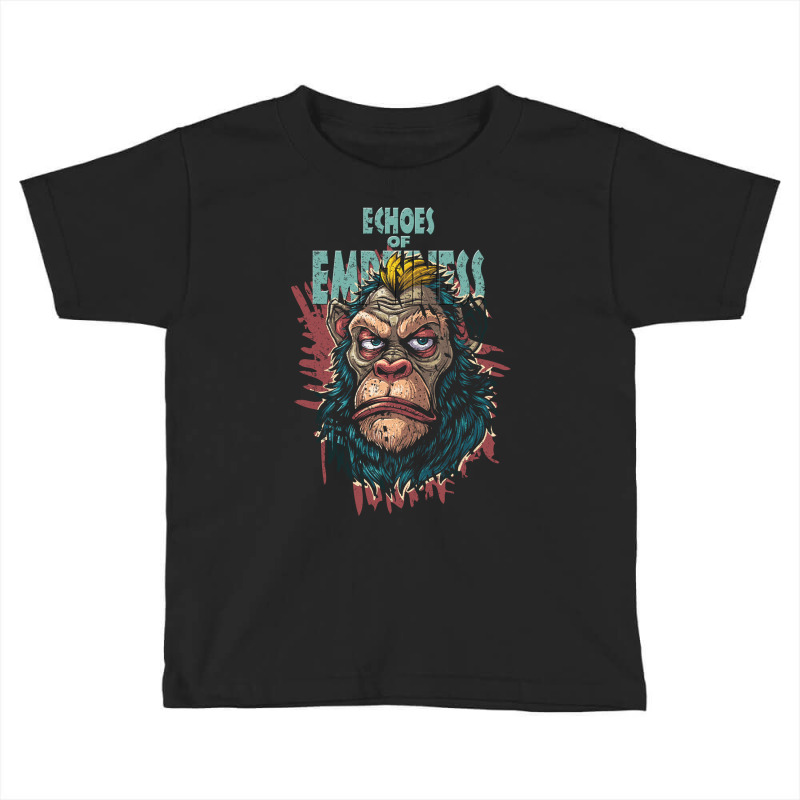 Ape Echos Of Emptimnes In Brush Grunge Style Toddler T-shirt by Artsimetris | Artistshot