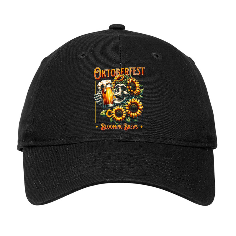 Skull Sunflower Decoration Celebration Oktoberfest Adjustable Cap by phamtruong | Artistshot