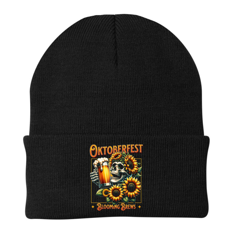 Skull Sunflower Decoration Celebration Oktoberfest Beanie by phamtruong | Artistshot