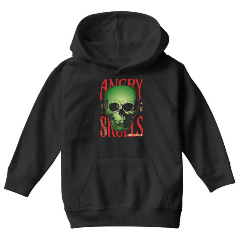 Angry Skulls Youth Hoodie by New Nice Shirt | Artistshot