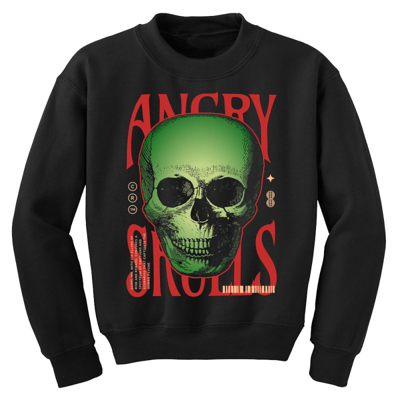 Angry Skulls Youth Sweatshirt by New Nice Shirt | Artistshot