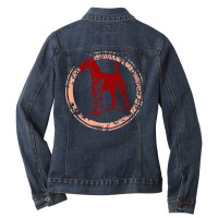 Airedale Terrier Ladies Denim Jacket | Artistshot