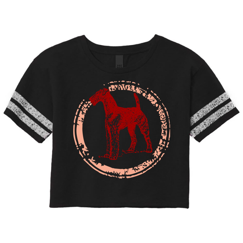 Airedale Terrier Scorecard Crop Tee by HRC Design | Artistshot