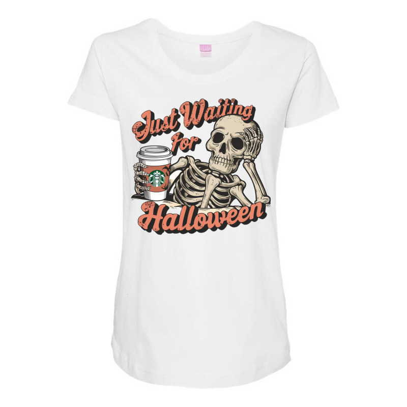 Just Waiting For Halloween Maternity Scoop Neck T-shirt by anh | Artistshot