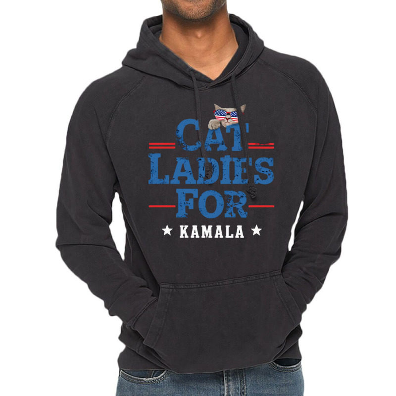 Cat Ladies For Kamala (3) Vintage Hoodie | Artistshot