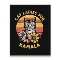 Cat Ladies For Kamala (5) Metal Print Vertical | Artistshot