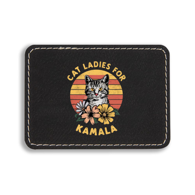 Cat Ladies For Kamala (5) Rectangle  Leatherette Patch | Artistshot