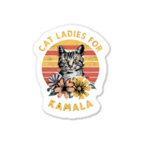 Cat Ladies For Kamala (5) Sticker | Artistshot