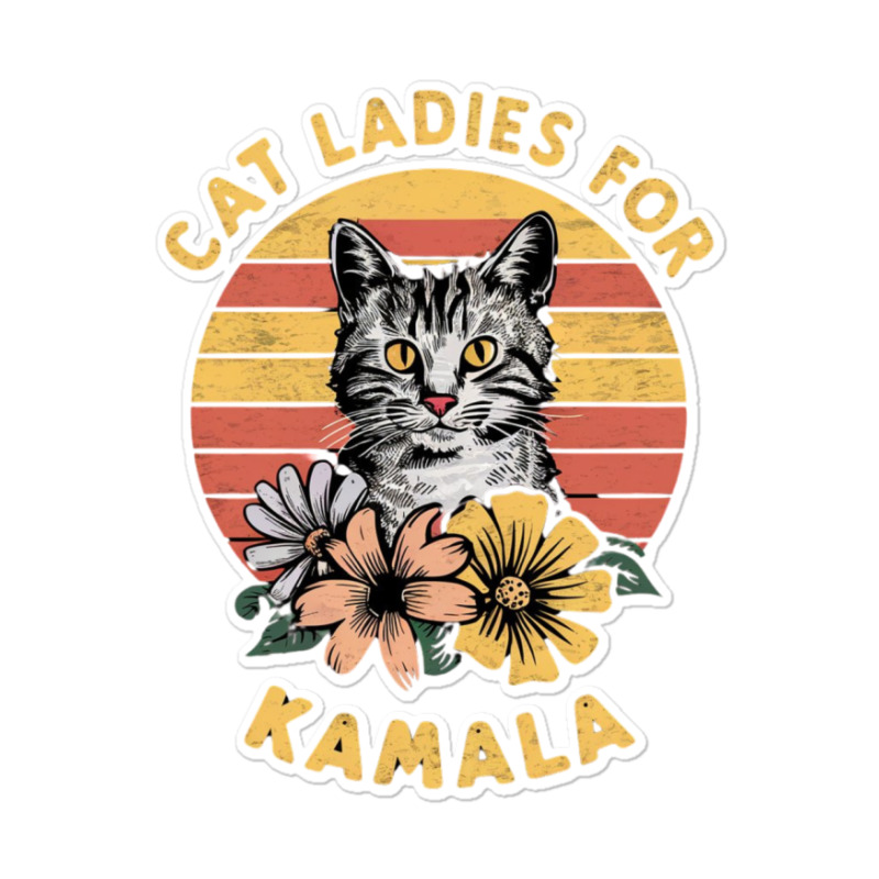 Cat Ladies For Kamala (5) Sticker | Artistshot