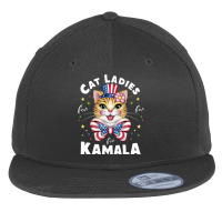 Cat Ladies For Kamala (6) Flat Bill Snapback Cap | Artistshot