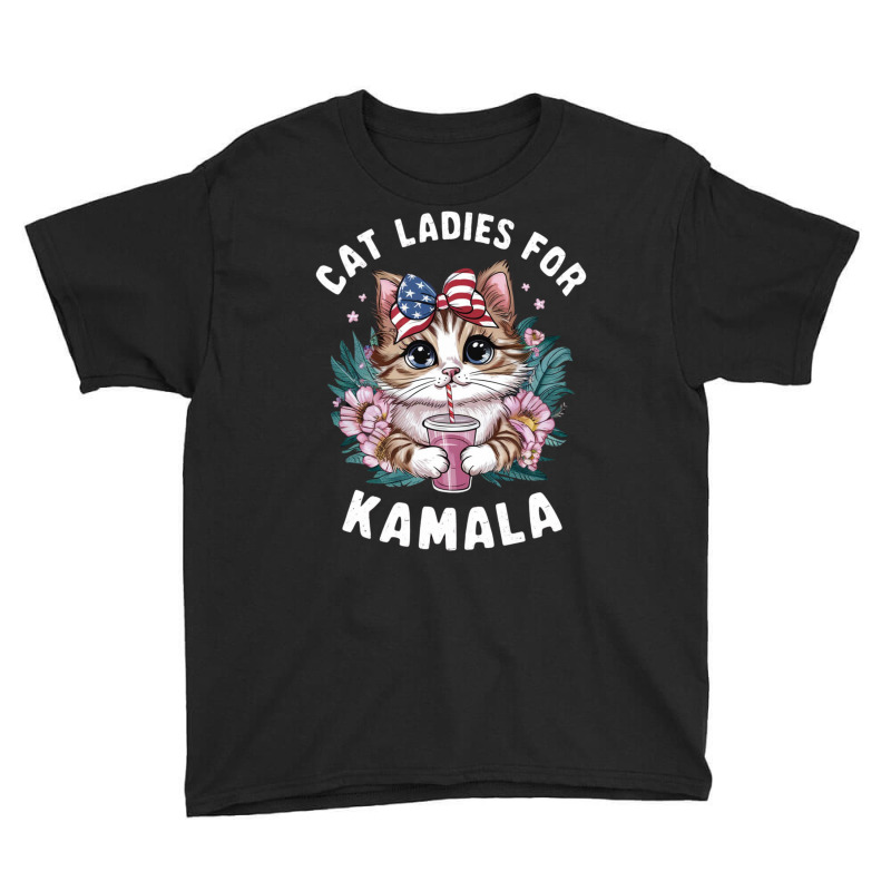 Cat Ladies For Kamala (9) Youth Tee | Artistshot