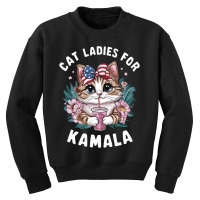 Cat Ladies For Kamala (9) Youth Sweatshirt | Artistshot