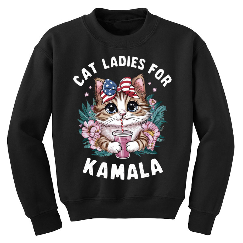 Cat Ladies For Kamala (9) Youth Sweatshirt | Artistshot