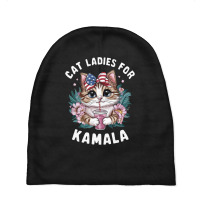 Cat Ladies For Kamala (9) Baby Beanies | Artistshot